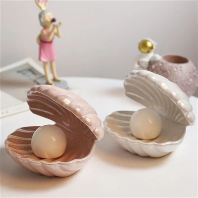 Shell Pearl Nachtlampje LED Keramiek Bureaulamp Voor Slaapkamer Home Decor