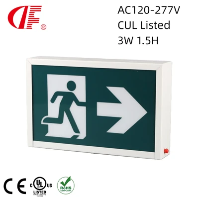 Stalen noodstopbord met reservebatterij Ni-Cd-batterij 1,5 uur noodgeval IP20-classificatie 3 jaar garantie